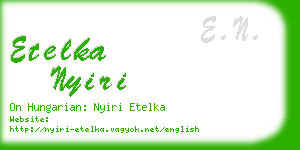 etelka nyiri business card